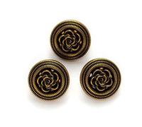 5Pcs 18/20/23/25mm Vintage 3D Flower Metal Shank Buttons - Clothing Sewing Buttons,Antique Bronze,25mm