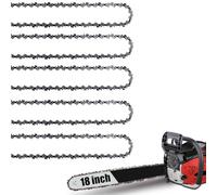 5PCS 18 Inch Chainsaw Chain 3/8" LP Pitch .050" Gauge 62 Drive Links Compatible with Poulan, Kobalt, Echo, Ego, Greenworks and More