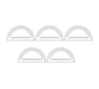 5PCS 180 Degrees Protractors Clear Protractor Angles Measurement Tool for Students Teacher Measuring Drawing Project Protractor for Teachers