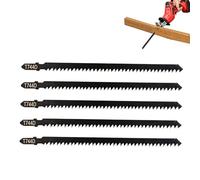 5PCS 180mm Extra Long Jigsaw Blades, T-Shank Jig Saw Blades for Wood Cutting,T744D, Long Jigsaw Blades Compatible with Bosch Makita Dewalt, jig saw Blades Wood Cutting Set