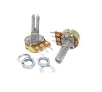 5Pcs 1K-1M Ohm Variable Resistors WH148 3Pin Single Turn Adjustment Rotary Carbon Film Taper Potentiometers 20MM Shaft,10Values(5K Ohm)