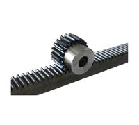 5pcs 1Mod 1 high precision gear rack steel 10 * 10 * 1000mm + 5pcs 1M 20 teeth spur gear CNC parts(4mm,Hole diameter-01)