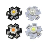 5pcs 1W 3W High Power LED Full Spectrum White Warm White Green Blue Deep Red 660nm Royal Blue With 20mm White & Black Star PCB,3W With White PCB,Warm White 3000K