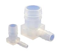 5pcs 2.4~14mm 90° Reducing Elbow Connectors Aquarium Fish Tank Air Pump Aerator Hose Joints Garden Water Connectors(3.2-2.4 Elbow,50pcs)