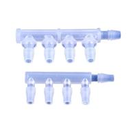 5PCS 2.4~9.5mm PP Side 5-Ways Connector Equal Dia Aquarium Tank Air Pump Hose Joint Irrigation System Pipe Pagoda Joints(9.5mm,200 Pieces)