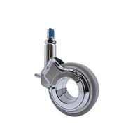 5Pcs 2.5-inch Screw M6/8/10/11 Anti-entanglement Aluminum Alloy Swivel Casters For Office Chairs Gaming(M8x15mm-Brake-B)