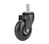 5Pcs 2.5 Inches Office Chair Caster Wheels, Style Castor Wheel Replacement, PU Material Silent Swivel Casters with Double Bearings for Furniture, Household and Electric