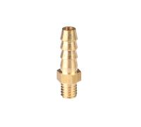 5PCS 2.5mm 3mm 4mm 5mm 6mm 8mm 10mm OD Hose Barb M3 M4 M5 M6 M8 Metric Male Thread Brass Pipe Fitting Coupler Connector Adapter(M6 to 4mm)