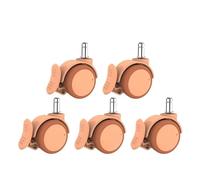 5PCS 2" Black Grey Office Chair Wheels Caster 200KG Heavy Duty Computer Casters with Brake Smooth Rolling Replacement for Home & Office Furniture