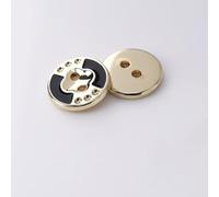 5Pcs 2 Hole Round Alloy Enamel Buttons for Shirts Knit Sweaters DIY Sewing Accessories Daily Garment Wholesale Trendy Fashion Decor Button