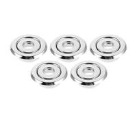 5pcs /2 Inch Npt Concealed Sprinkler Trim Ring Cover, Stainless Steel | 360 Degree Adjustable Recessed Rosette, Silver Matte Finish, for Ceiling Heads and Inspection Access