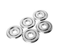 5pcs /2 Inch Recessed Head Escutcheon Stainless Steel Trim Ring | Concealed Sprinkler Fit, Adjustable 360-degree Design, Removable Plate, Silver Matte Finish