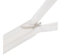 5pcs 2# Invisible Multicolor Nylon Coil Zippers for Sewing and Crafts，White：35cm14inch