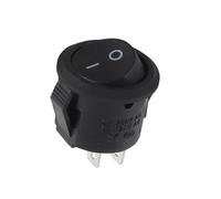 5PCS 2 Pin ON/OFF Round Rocker Switches 10A125VAC 20mm Diameter Plastic Push Power Button Switch Toggle Switch(KCD1 Round Black,100PCS)