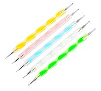 5pcs 2 Way Dotting Pen Tool Nail Art Tip Dot Paint Manicure kit Nail Dotti - Perfect for Creating Beautiful Nail Designs