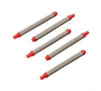 5pcs 200 Mesh Airless Spray Tool Filter, 304 Stainless Steel Replacement for Wagner Sprayers, 103mm x 10.5mm, Red Strainer