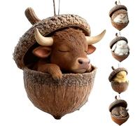 5PCS 2025 Forests Christmas Animal Acorn Ornaments, 8*8*1cm 2D Acrylic Animal Christmas Tree Ornaments Decorations, Hanging Decoration, For Wreaths Or Floral Arrangements In Living Rooms, Nurseries