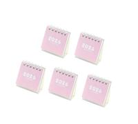 5Pcs 2026 Desk Calendar Twin-Coil Binding 17 Month Planner Aug 2025-Dec 2026 Scheduling Tool Calendar