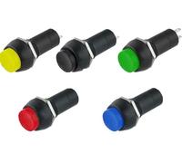 5pcs 20A 12v Push Button Switch ON - OFF SPST Red Green Blue Yellow Black Car/Dash(Yellow,Reset)