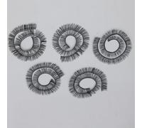 5PCS 20cm Realistic Nylon Doll Eyelashes Set Customizable Length Life Like Eyelash for Makeover Makeup Project Makeup Accessories