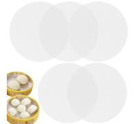 5Pcs 20CM Silicone Steamer Mat, 8 Inch Reusable Dumpling Bamboo Steamer Basket Liners Mats Pats Non-Stick Round Dim Sum Mesh Pad for Buns Sandwich Rice Pastry Steamed Dishes Home Kitchen