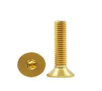 5pcs-20pcs M2 M2.5 M3 M4 M5 M6 stainless steel gold titanium plated flat head hexagonal countersunk head screws(M4x10 10pcs)