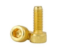 5PCS-20Pcs M2 M2.5 M3 M4 M5 M6 Stainless Steel Titanium Gold Plated Screw Hex Socket Cap Cup Head Screw Bolts(M5 10PCS,X 16mm)