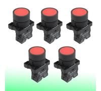 5pcs 22mm 1 NC N/C Red Sign Momentary Push Button Switch 600V 10A ZB2-EA42 New