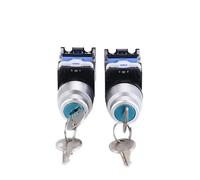5pcs 22mm LA38-11Y2/LA38-20Y3 Self-locking/Latching Knob Switch with Key 10A/440V 2 Position 3 Position Selector Switch(2 Positions)