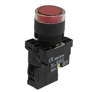 5Pcs 22mm NC Red Illuminated Light Momentary Push Button Switch AC 220V ZB2-EW3462 Industrial Switches