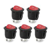 5Pcs 250V 125V Marine Rockers Switches Power Switches 2 Pin 2 Position Rockers Toggle Round Rocker For Car Boats