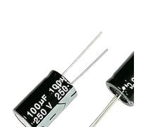 5pcs 250V100uf 16x25mm Aluminum Electrolytic Capacitor 100uf250v 250v100mf 100mf250v 250v100MFD 250wv 250vdc 250v 100uf