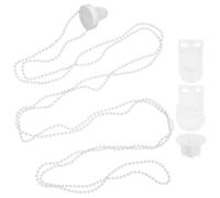 5pcs 25mm Roller Blind Controller Set with 3m Beaded Chain and Bracket | Plastic Construction, Smooth Operation, White Finish, for Window Treatments, Bedrooms, Curtains and Homeowner Repairs