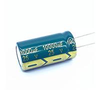 5pcs 25V 10000UF Low ESR High Frequency Aluminum Electrolytic Capacitor Size 18 * 35 10000UF25V Control circuit