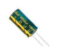 5pcs 25V10000UF 25V 10000UF 18 * 35 Low ESR/Impedance High Frequency Aluminum Electrolytic Capacitor Size 20% Electronic devices