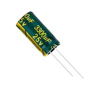5pcs 25V3300UF 13 * 25 25V 3300UF Low ESR/Impedance High Frequency Aluminum Electrolytic Capacitor Size 20% Electronic devices