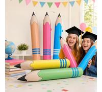 5Pcs 26.77" Large Inflatable Pencil Balloon,Back to School Hanging Jumbo Blow up Giant Pencils,Back to School Decorations,First Day of Schools Decorations,Classroom Welcome Party Photo Prop
