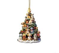 5Pcs 2D Acrylic Book Pendant Christmas Ornaments, Flat Printed Literary Theme Hanging Decor for Home Tree Window Door, Indoor Outdoor Holiday Decoration for Book Lovers(B)