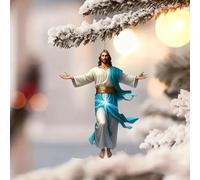 5Pcs 2D Retro Jesus Car Hanging Decor,Faith Gift for Christian,2D Acrylic Mirror Ornament for Auto Interior,Retro Christmas Decor,Jesus Ornament Religious Gift for Driver,Rear View Mirror Accessories