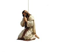 5Pcs 2D Retro Jesus Car Hanging Decor,Faith Gift for Christian,Acrylic Flat Mirror Ornament for Auto Interior,Faith & Peace Gift for Driver,J-esus Ornament Religious G-ift for Truck Driver