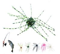 5Pcs 2g Soft Fishing Lures, TPR Premium Material with Super Elastic Texture, Embedded Reflective Flash, Potent Scent Attractant for Lifelike Action, Versatile Lightweight Fishing Baits (Green)