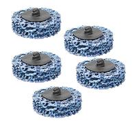 5pcs 2inch 50mm Poly Strip Disc Roll Lock Grinding Wheel Rust Paint Remover Sanding Disc Roll Lock Sanding Pad for Car Panels Wooden Fiberglass Surfaces Nylon Blue Purple Black (2 inches blue)