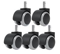 5pcs 2Inch Universal Grey Wheels for Office Trolley Game Cart HeavyDuty Casters Swivel Rollers for Furniture and Equipment Movement