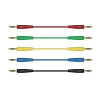 5pcs 2Mm Banana Plugs Test Cables Flexible Wire Heavy Duty 2Mm Banana Test Leads Set for Accurate Signals Transmission Secure Connection Plugs