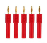 5pcs 2mm Male to 4mm Female Banana Adapter Brass(Red)