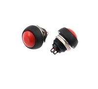 5Pcs 2Pin Mini Switch 12mm 1A Waterproof Switch Pbs33b 12v Momentary Push Button Switch Reset Non-locking Pbs-33b(Red 5PCS)