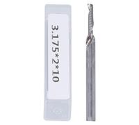 5pcs 3.175x2x10mm CNC End Mill, Tungsten Steel Milling Cutter, Spiral Router Bit for CNC Engraving Machine with 10mm Blade Length and 39mm Total Length