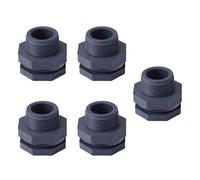 5Pcs 3/4inch Water Tanks Connector Soild Garden Spigot Adapter Bulkhead Fitting Garden Socket Tanks Joint PVC Tank Connector