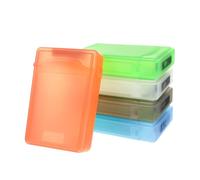 5Pcs 3.5 Inch Hard Drive Case Anti-Static HDD Storage Box Shockproof SSD Protective Cover with Labeling Space for Desktop Internal Hard Disk Management Mixed Colors