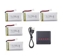 5pcs 3.7V 1200mAh Lithium Battery with U5 in 1 Charger for SYMA X5S X5SC X5SW X5SW-1 Aerial Quadcopter RC Drone Battery